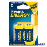 Pilha alcalina LR14 1.5V 2X blister energy VARTA