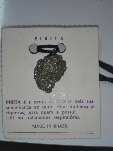 cartela pingente pirita