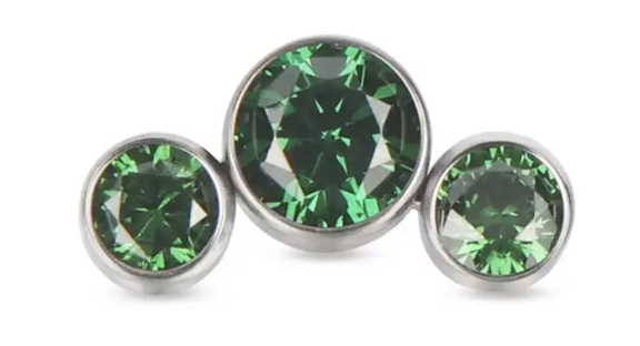 Piercing Ponto de luz Verde