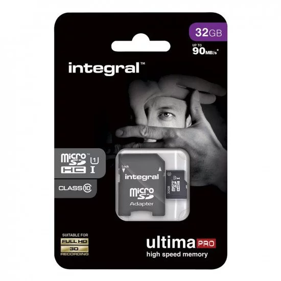 INTEGRAL ULTIMAPRO MICROSDHC/XC 90MB CLASSE 10 UHS-I U1 32GB