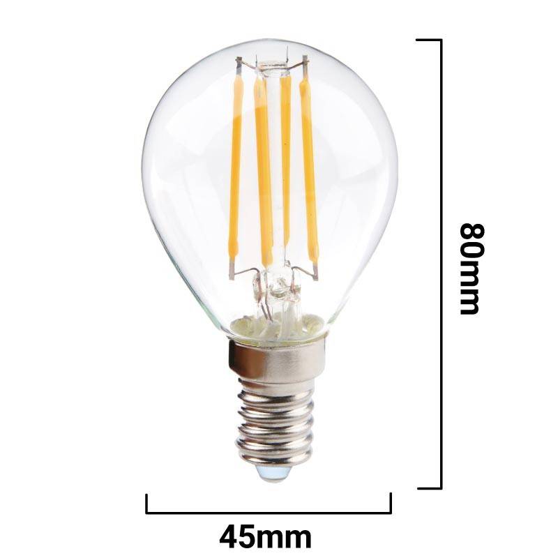 Lampada filamento led E14 6W 4000K 720 lm G45