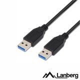 Cabo USB-A 3.0 macho USB-A macho 1.8M LANBERG