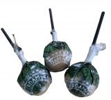 Chupa de caramelo salgado e cânhamo