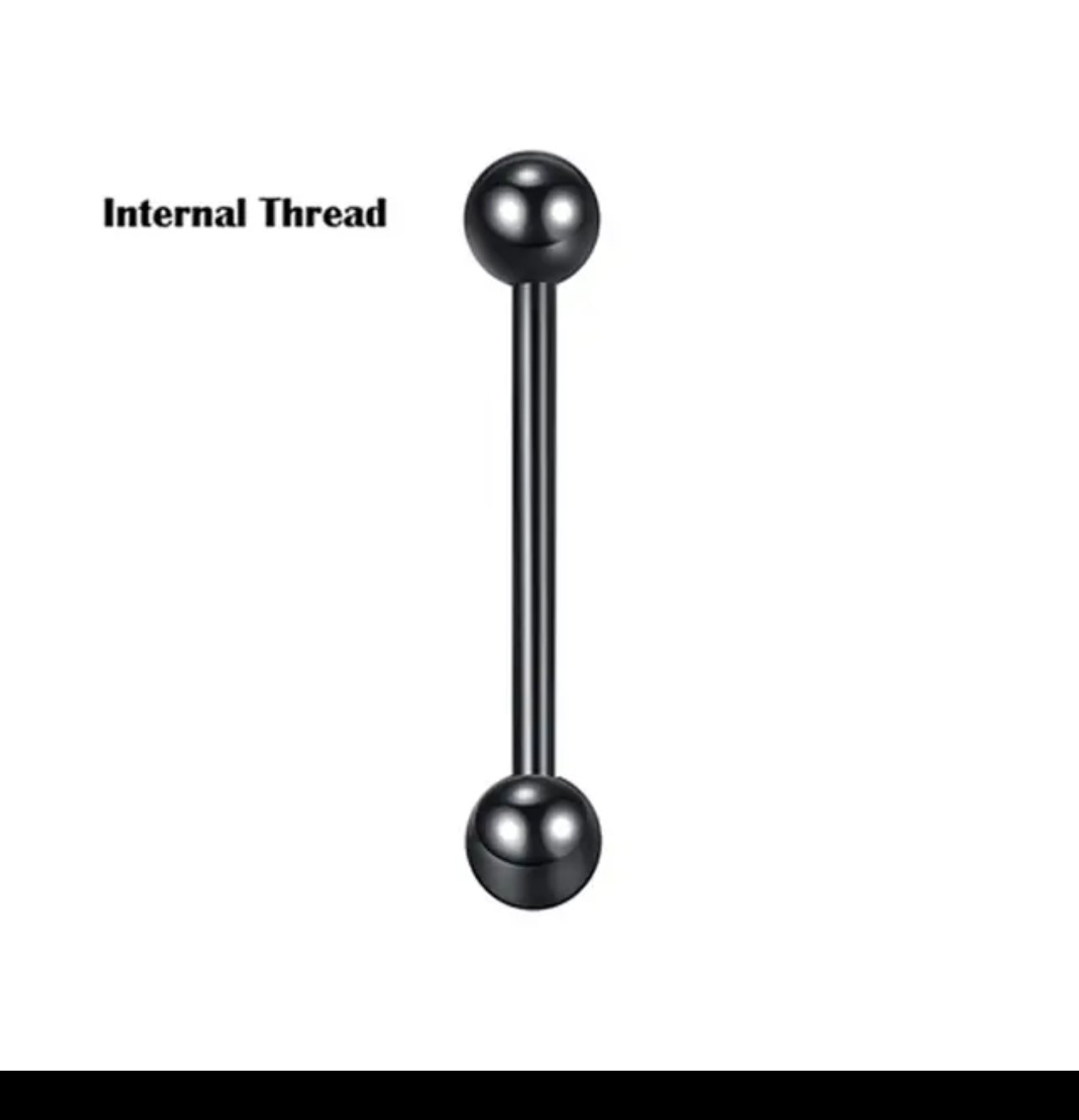 Piercing barra 10mm Preto