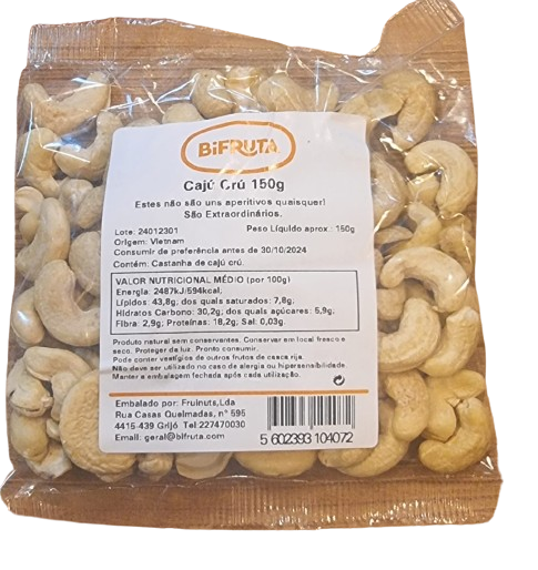 CAJU CRU BIFRUTA 150G