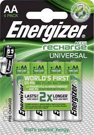 PILHA RECH. AA 1.2V 1300MAH 4UN ENERGIZER