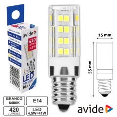 Lampada led E14 JD 4.5W 230V 6400K 420Lm Avide