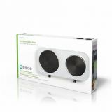 PLACA ELÉCTRICA | 2 BASES | 2500 W | PROTEÇÃO CONTRA SUPERAQUECIMENTO | BRANCO 