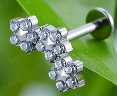 Cascata Trindade Flores titânio 