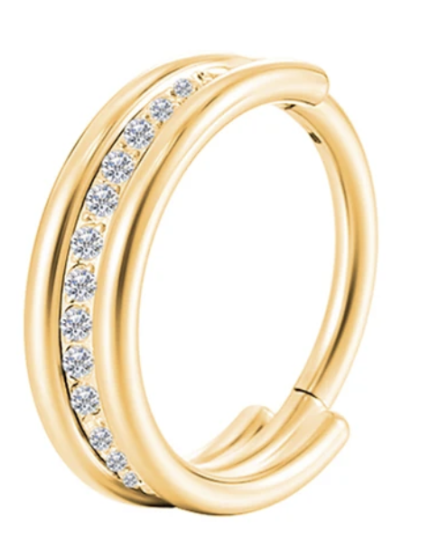 Argola New York 10mm Gold