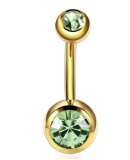 Piercing Umbigo Verde Gold
