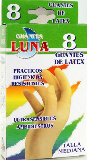 CX LUVA LATEX LUNA 8 UN