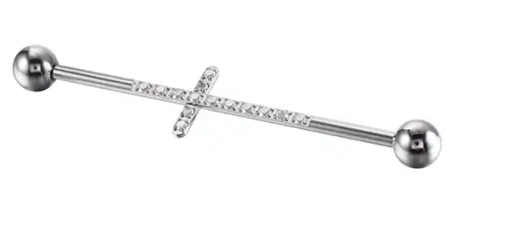Piercing barra Cruz 1.2