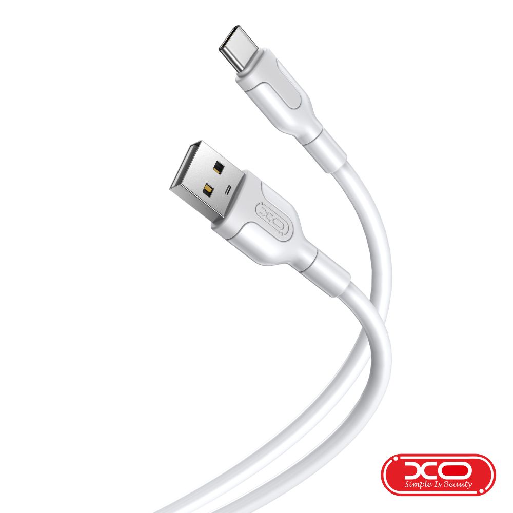 Cabo USB-A 2.0 macho / USB-C 2.1A 1M branco XO