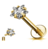 Ponto Luz 3mm Estrela Gold 