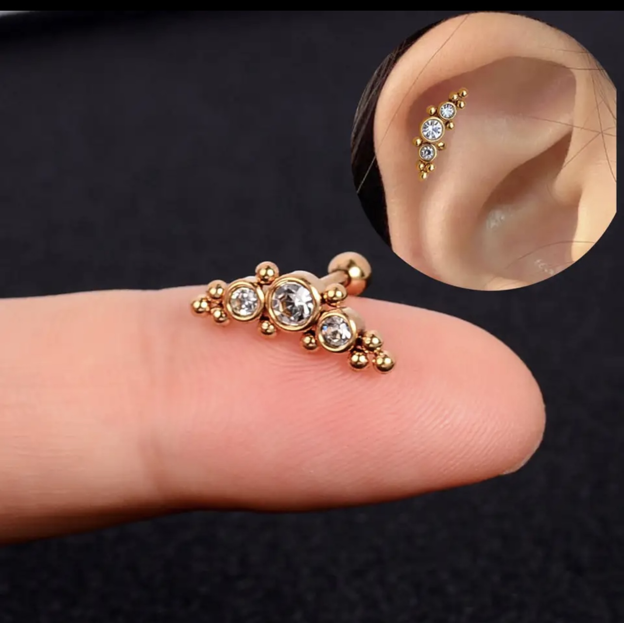 Piercing Cluster 2 contos Gold