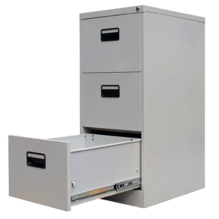 ARQUIVO DE AÇO 3 GAVETAS CINZA