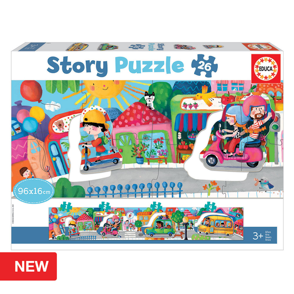 Story Puzzles 26 Pcs - Veiculos na Cidade