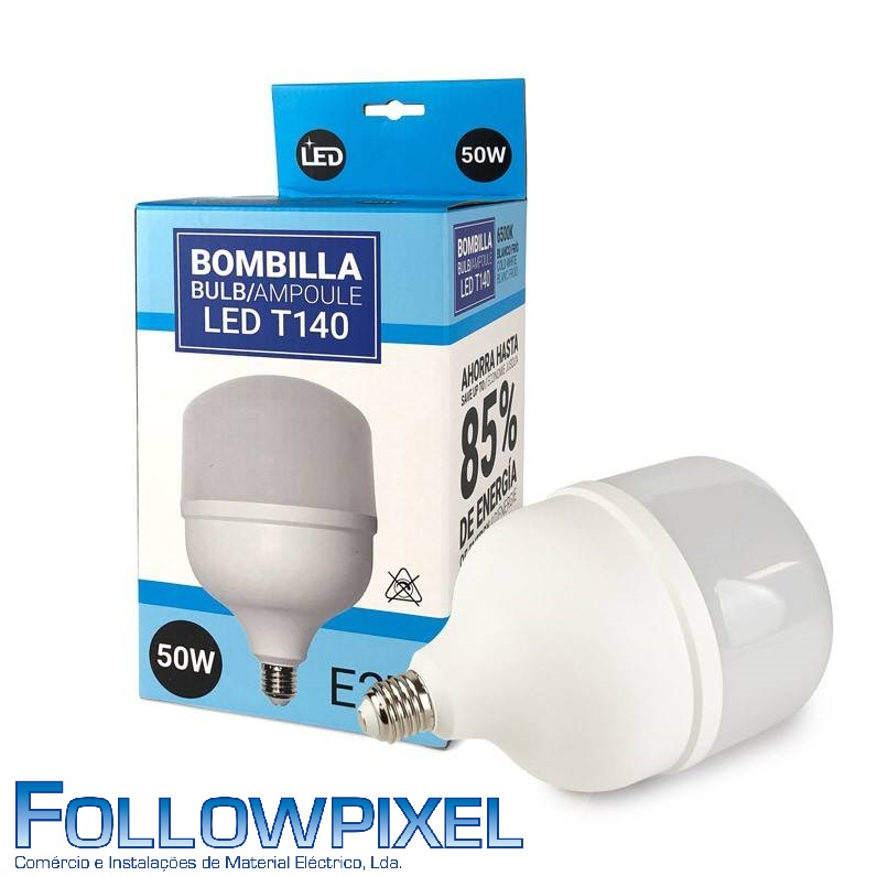 Lampada led de alta potencia T140 50W E27 6500K