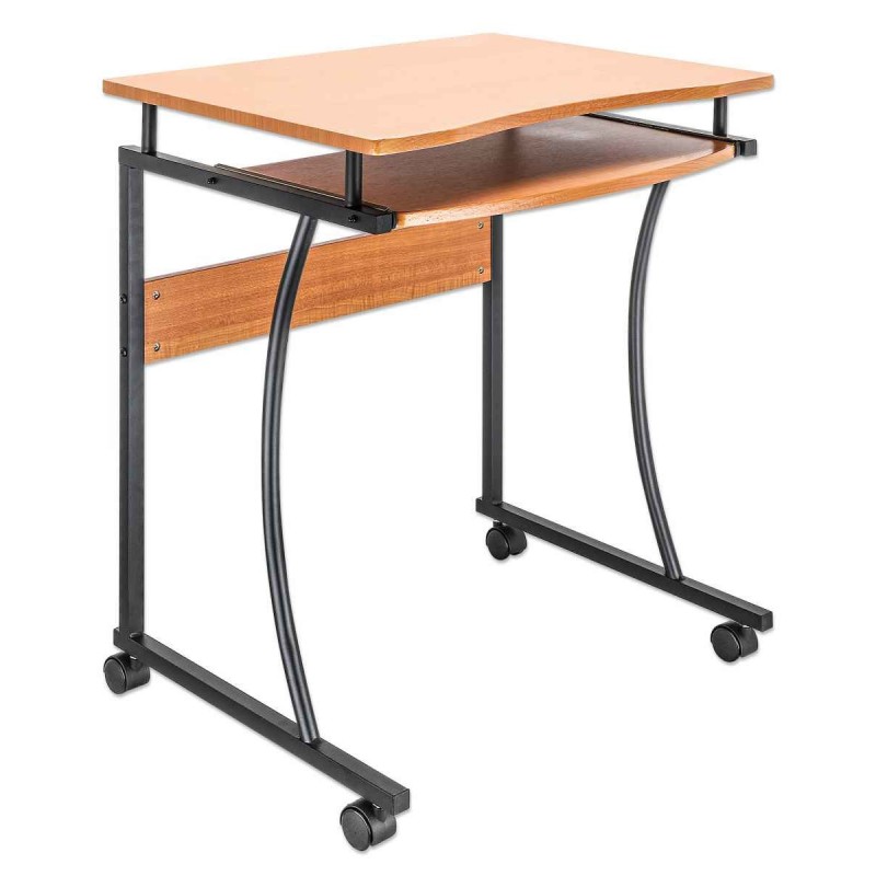 SECRETARIA P/PC MANHT 600mmX 480 mm C/RODAS CASTANHA