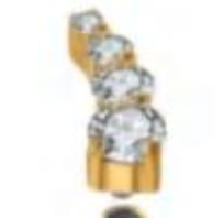 Piercing Curve 4 CZ Gold