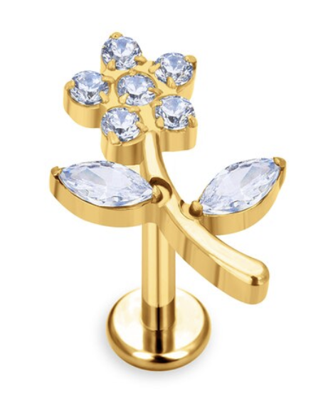 Piercing Flor Feliz GOLD