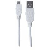 CABO USB-A 1MT (M) TO MICRO-B (M) BRANCO MANHATTAN