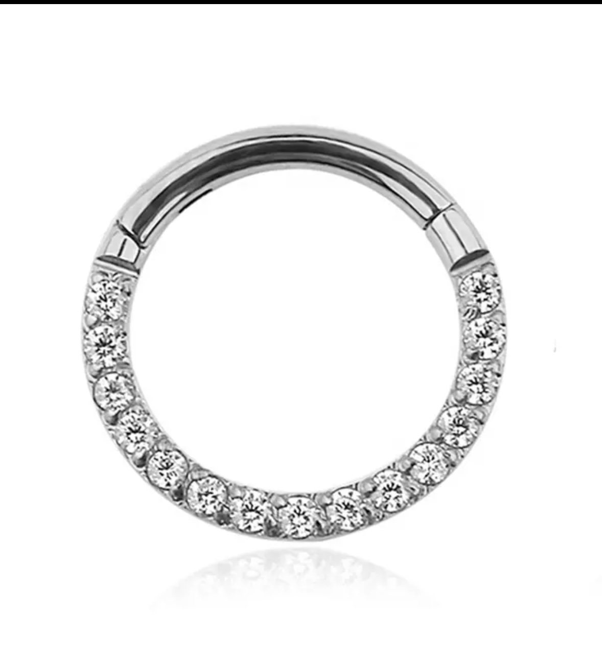 Argola Porto Cravejada na lateral  6mm