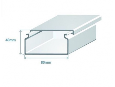 Calha 80X40 branca