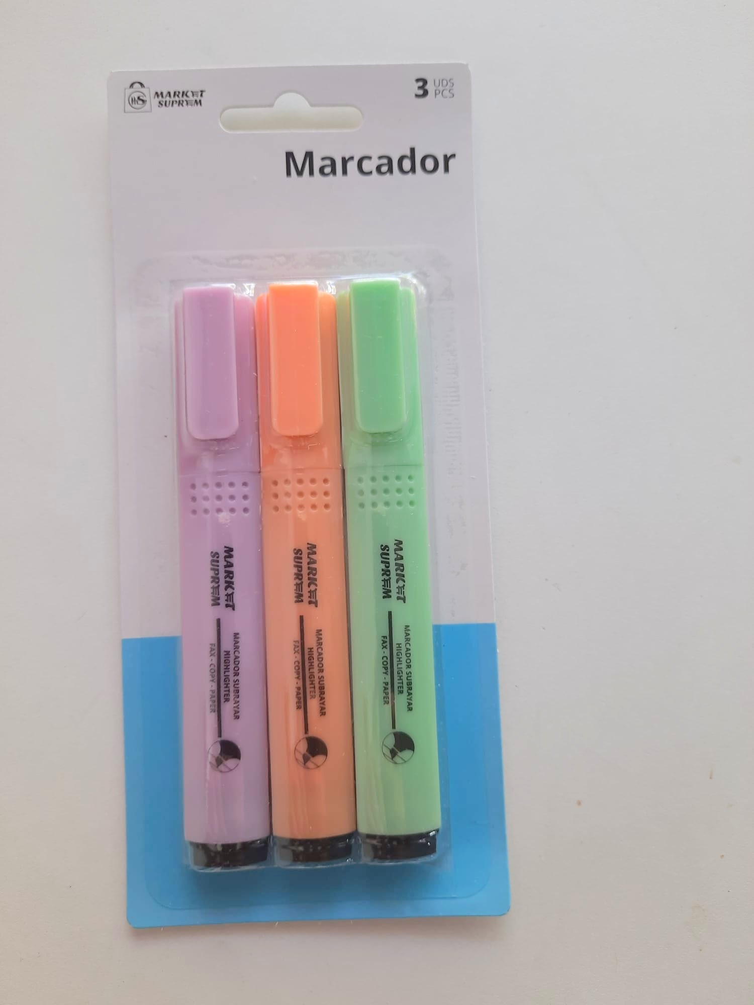 CONJUNTO DE 3 MARCADORES COR PASTEL