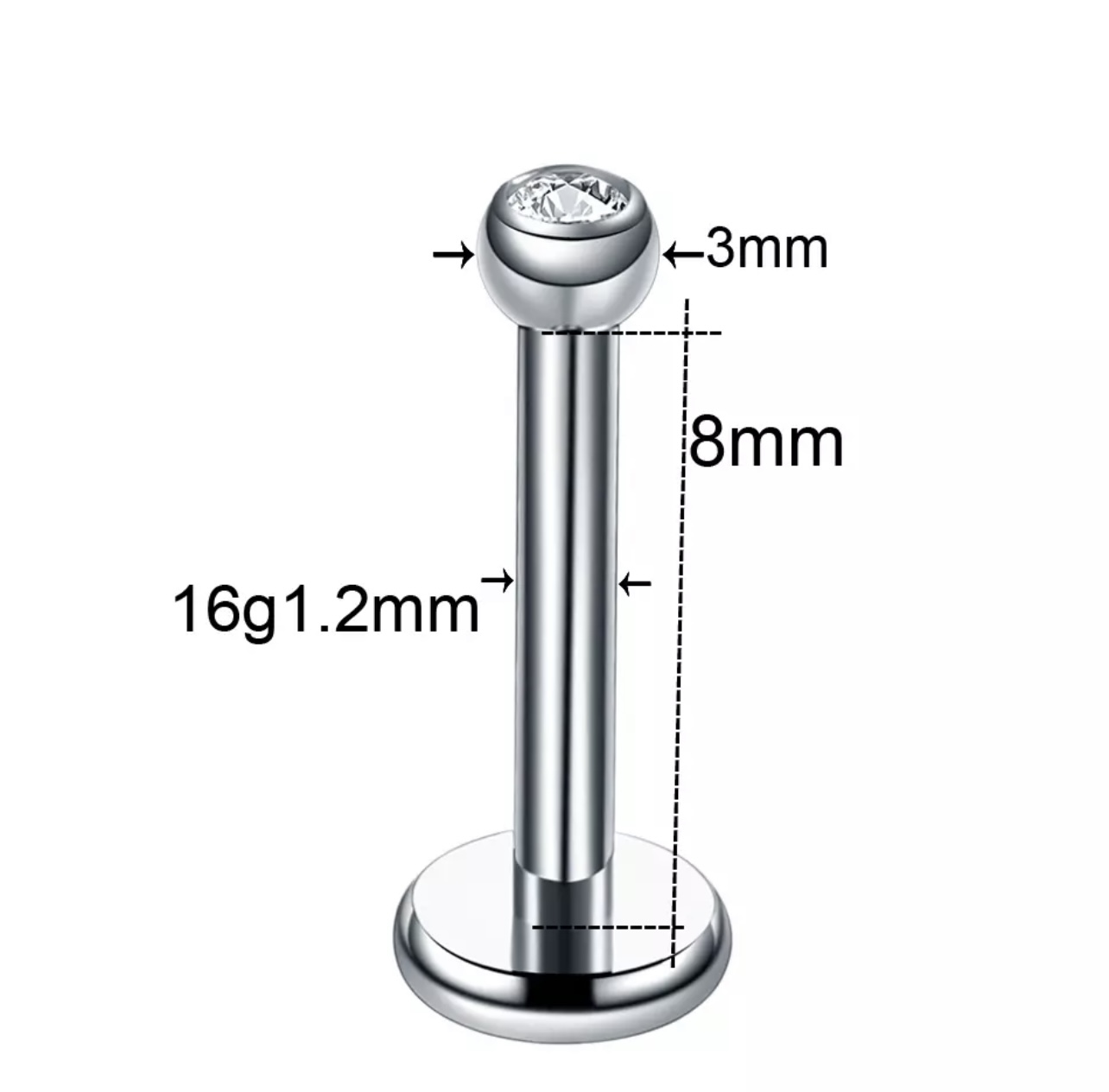 Ponto de luz 2mm Titânio 