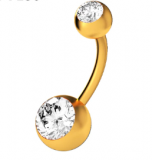 Piercing Umbigo Gold com zircônia Titânio M