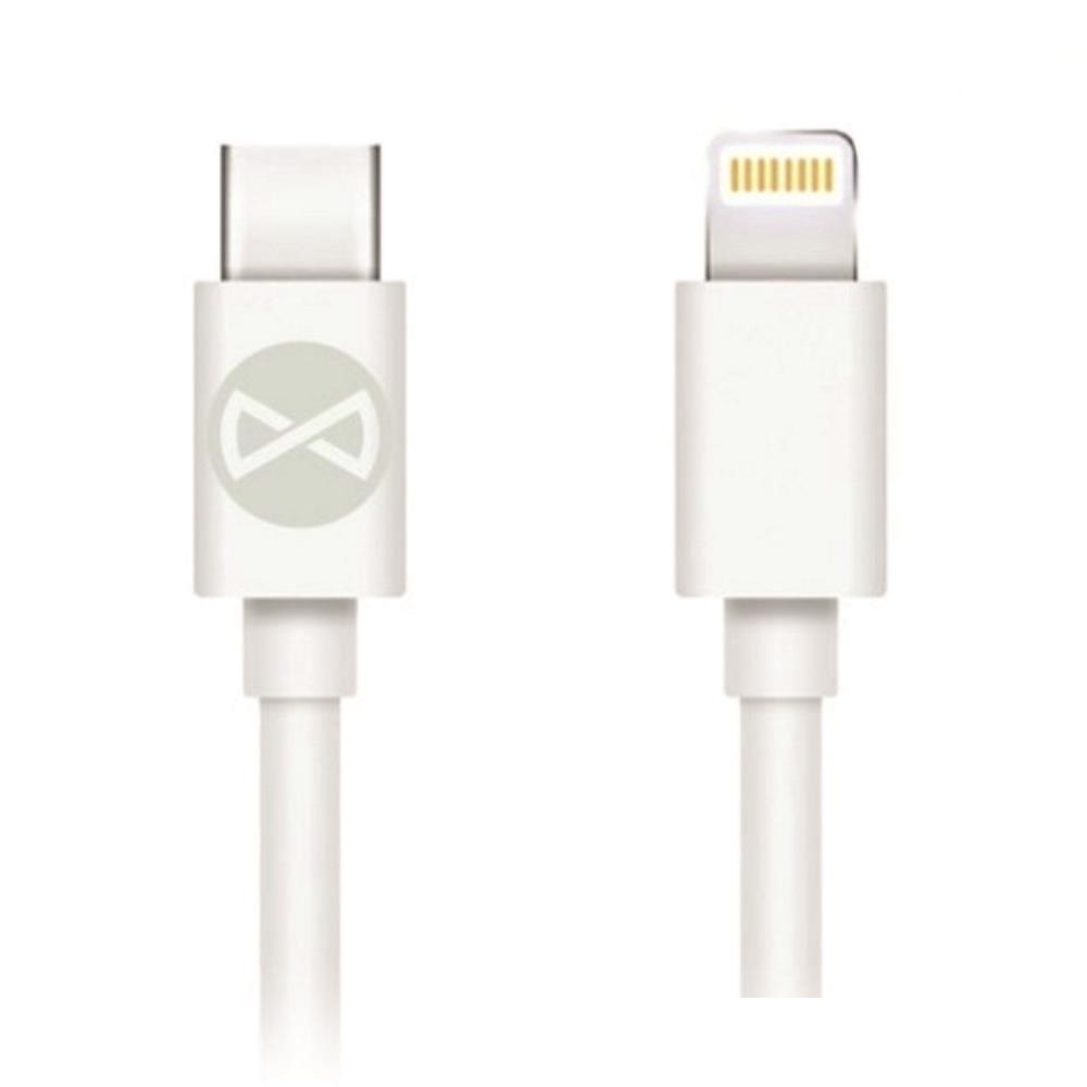 Cabo USB-C macho / lightning PD 1M branco