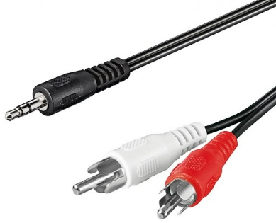 CABO ÁUDIO, 3.5mm STEREO M - 2 x RCA M, 1.5m