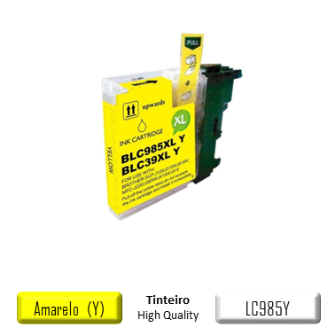 Tinteiro compatível jato tinta - cor amarelo - para Brother LC985Y - 10ml