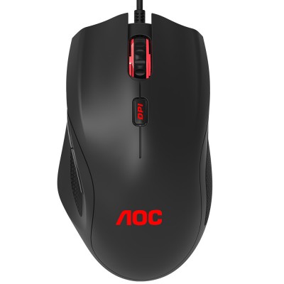 MOUSE ÓPTICO AOC GAMING GM200 4200DPI RGB PRETO C/FIO