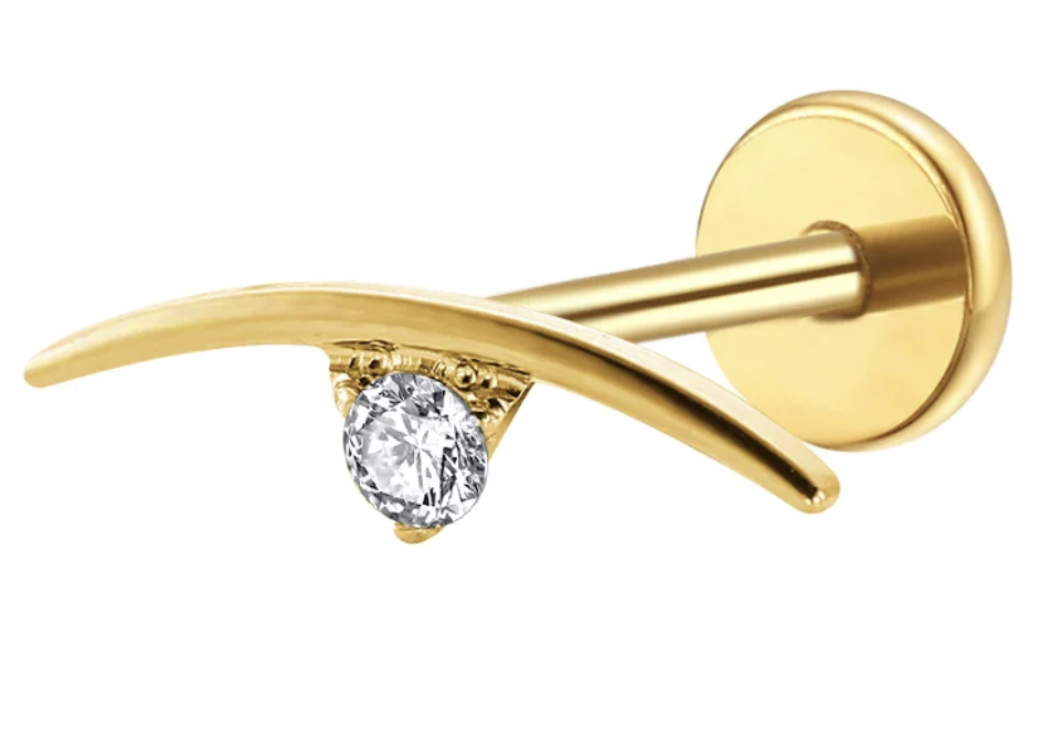 Piercing Chique CZ Gold