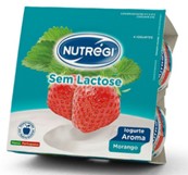 IOGURTE AROMA NUTRÉGI S/LACTOSE MORANGO (PACK 4UNID)