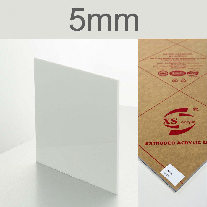 5MM PLACA ACRÍLICA BRANCA