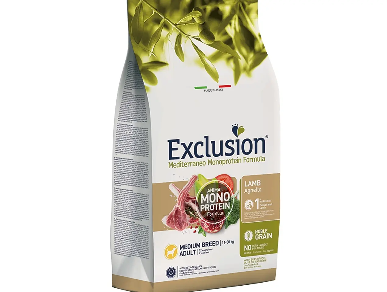 Exclusion Noble Cordeiro Adulto Raça Média 3Kg