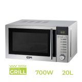 MICROONDAS 20LT GRILL CROMADO EDM