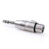 Ficha adaptadora XLR 3P femea/jack 6.35 macho ST