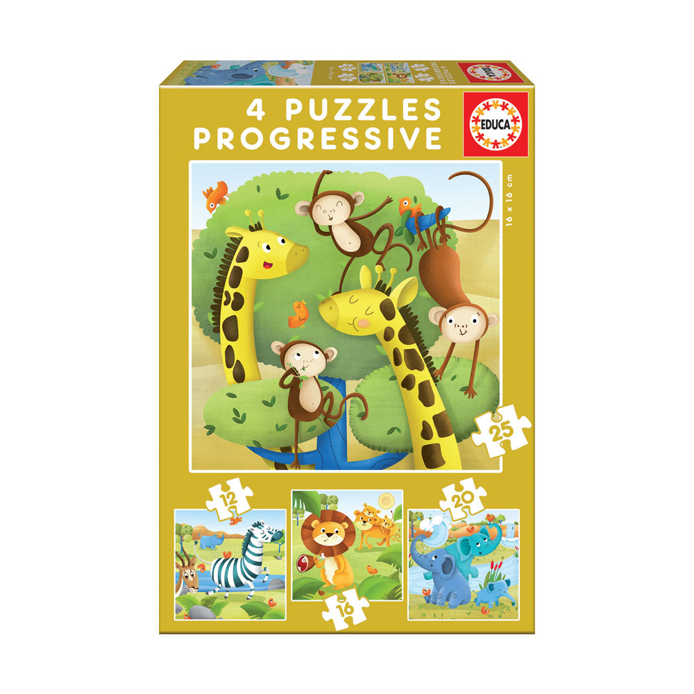 PUZZLE PROGRESSIVO ANIMAIS SELVAGENS