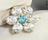 Piercing Titanio flor 7 blue