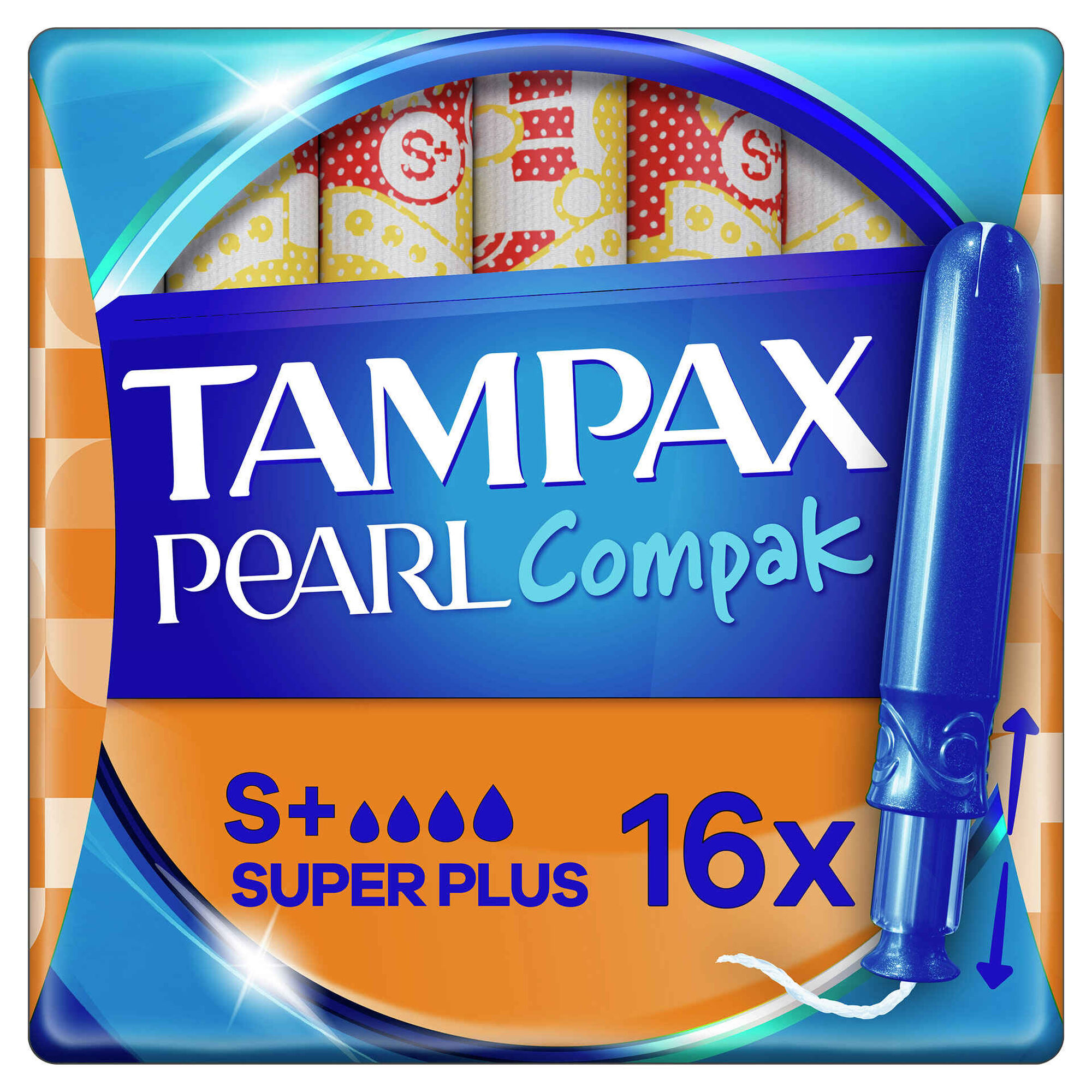 TAMPÕES PEARL COMPAK SUPER PLUS TAMPAX 16UN