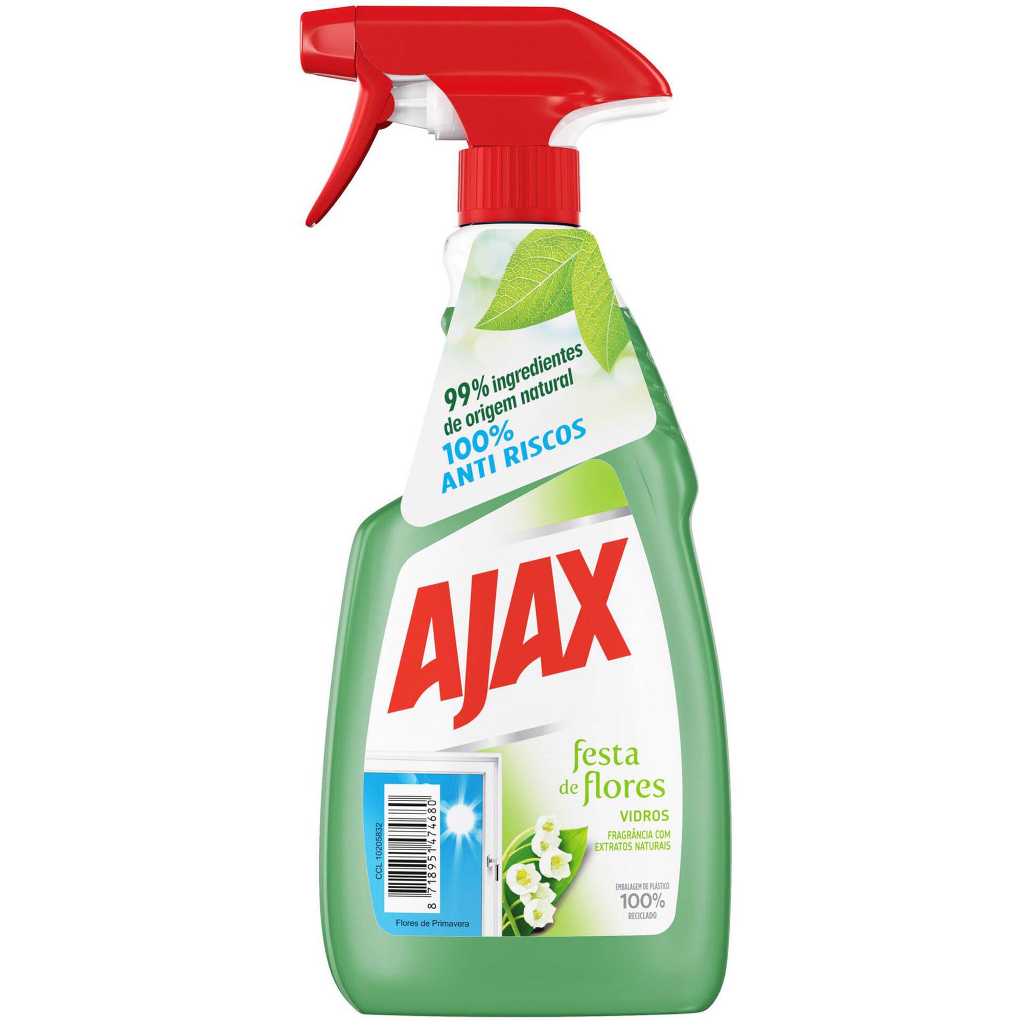 AJAX LIMPA VIDROS FESTA DE FLORES C/PISTOLA 500ML