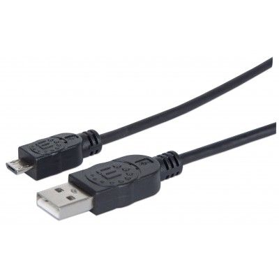 CABO USB-A 1.8MT (M) PARA MICRO-B (M) PRETO MANHATTAN