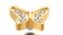 Piercing Nova Borboleta Gold