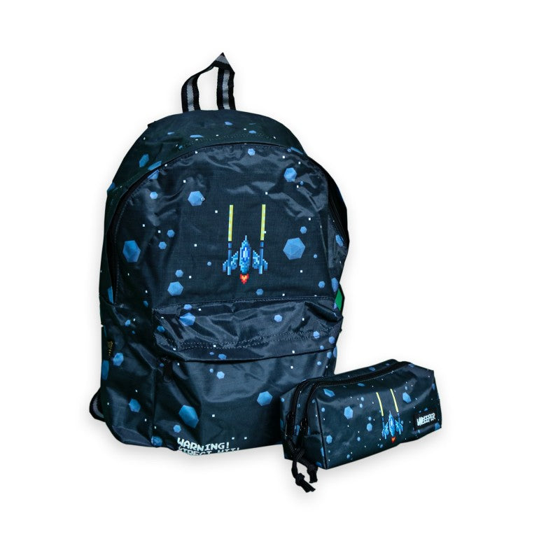 MOCHILA UNKEEPER SQUID GAME SOLDIERS CINZA