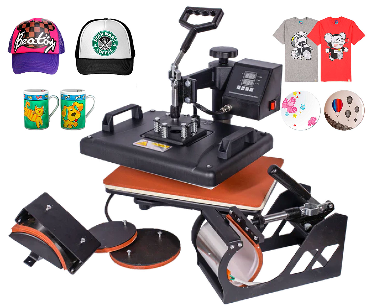 Prensa térmica 5 em 1